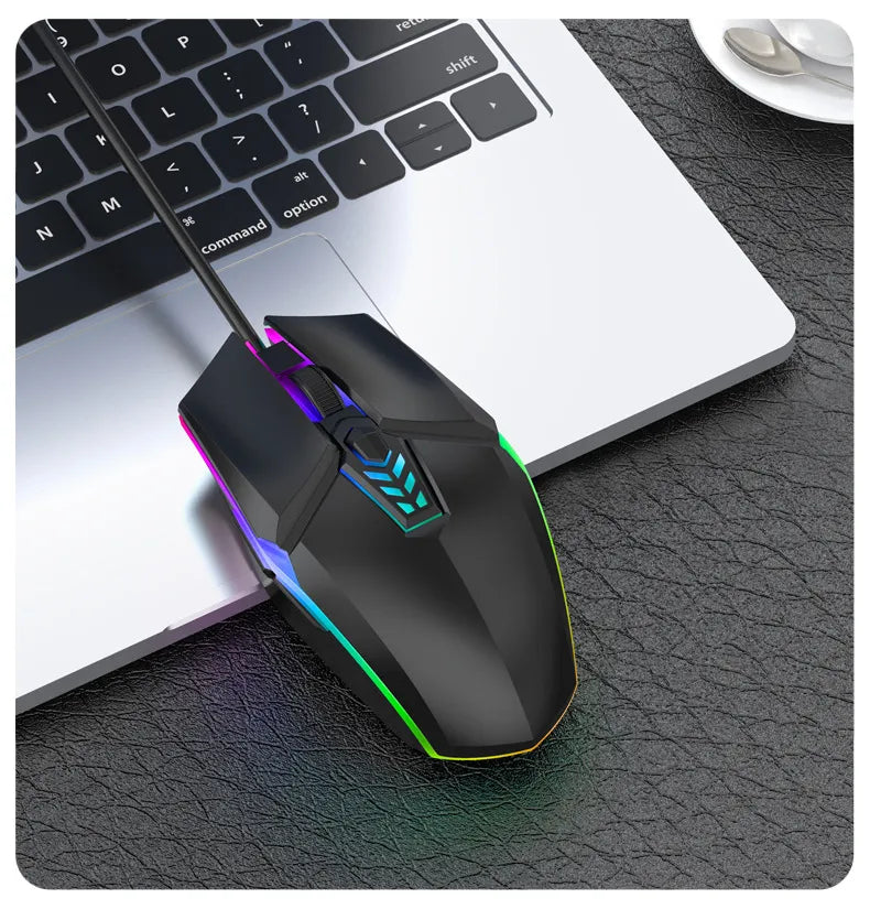 Backlit USB Wired Gaming Mouse - 1600 DPI 6 Buttons
