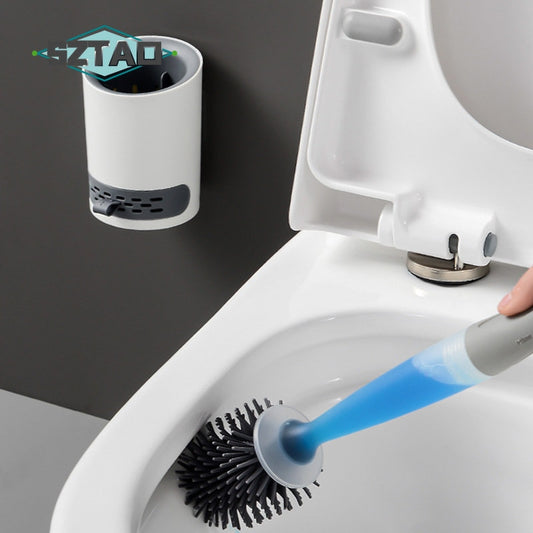 Wall-Mounted Silicone Toilet Brush