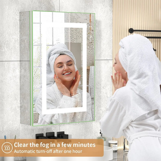 Golden Frame Wall Mount Mirror Cabinet