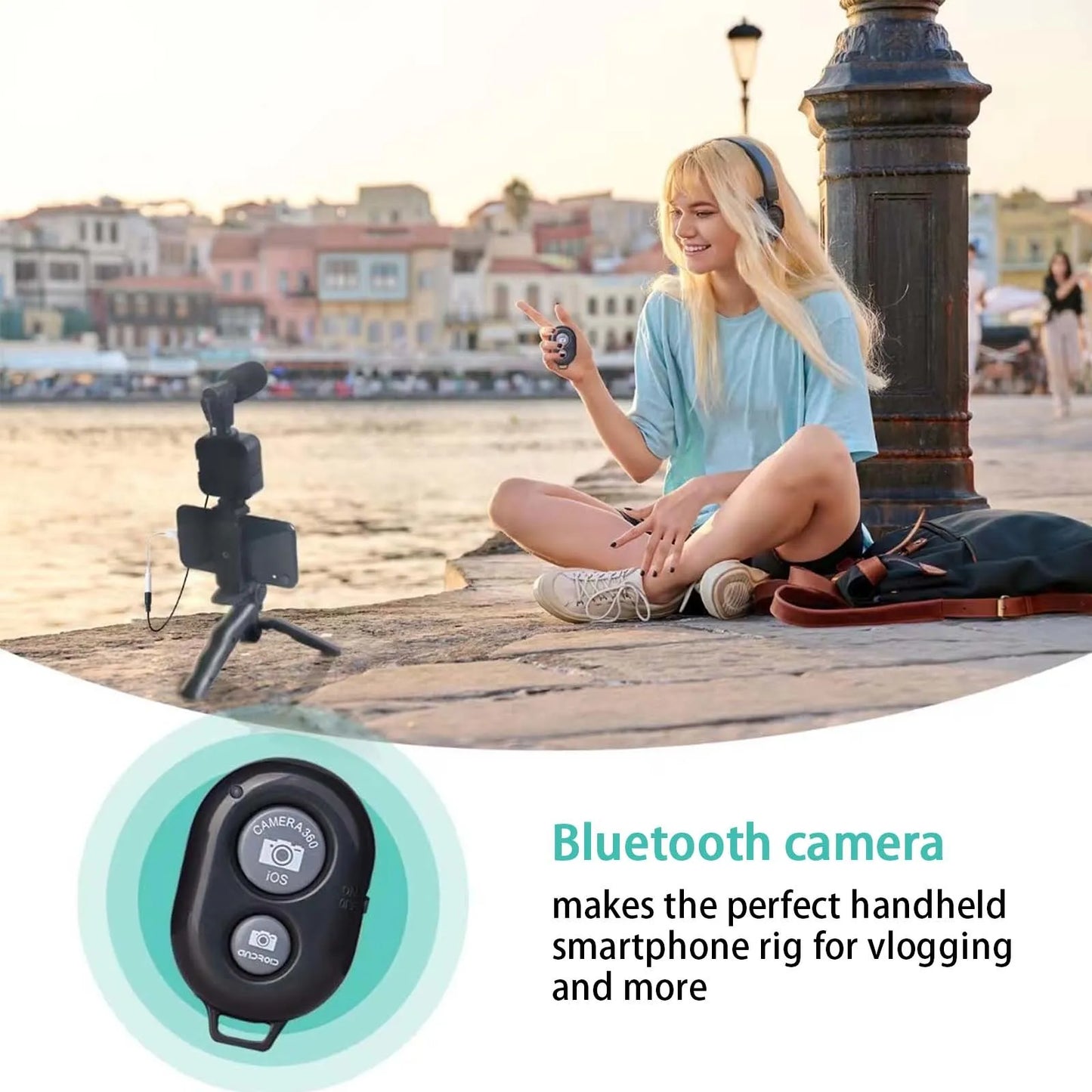 Smartphone Vlogging Kit  Tripod, Mini Microphone - Starter Vlog Setup