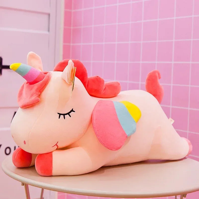 Cheval en peluche Kawaii, animal en peluche doux et câlin pour enfants