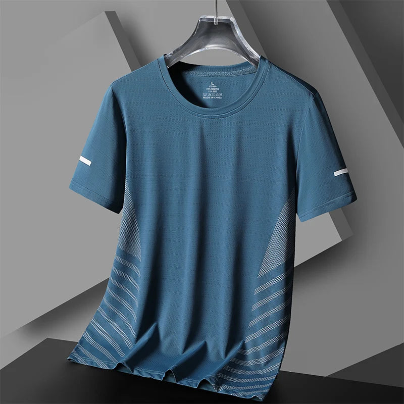 Men's Short Seleve Quick Dry Ice Silk Sport Running T-Shirts