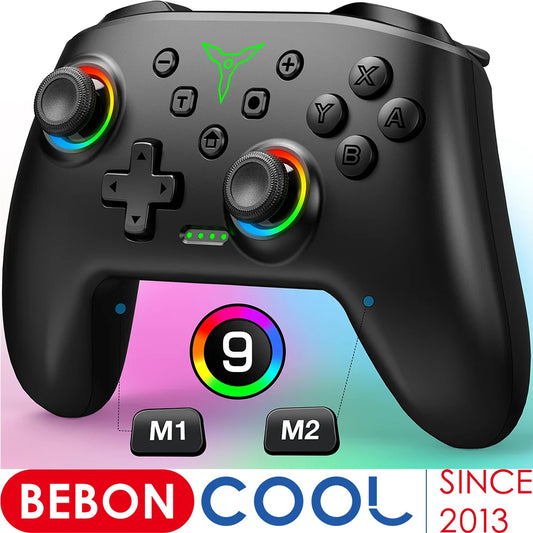 Manette de jeu sans fil Switch Pro avec joystick et double vibration compatible avec la manette de jeu à distance Switch OLED/Lite
