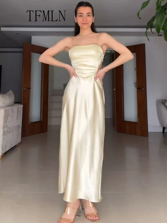 Robe midi d'été blanche chic - Style trapèze vintage