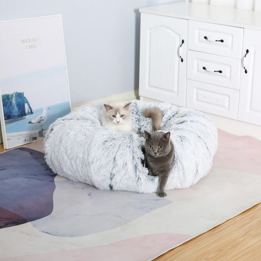 cat kennel, tunnel bed, cat tunnel bed, cat donut tunnel