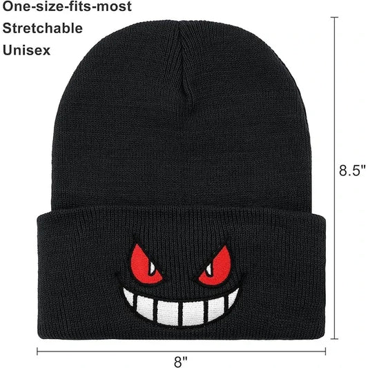 Unisex Cartoon Embroidered Knitted Hat for Cosplay