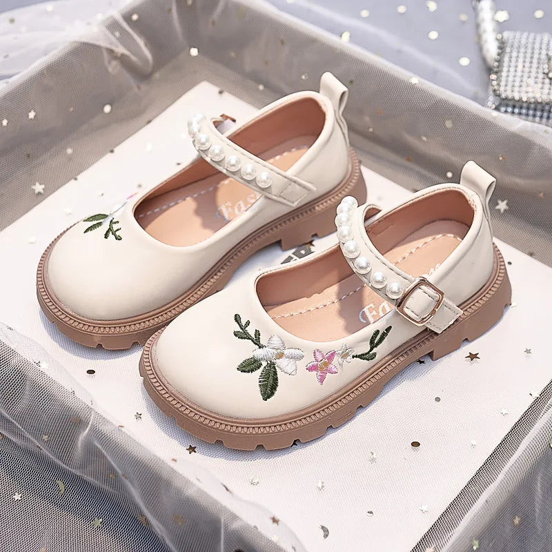 Baby Girl Flower Leather Shoes