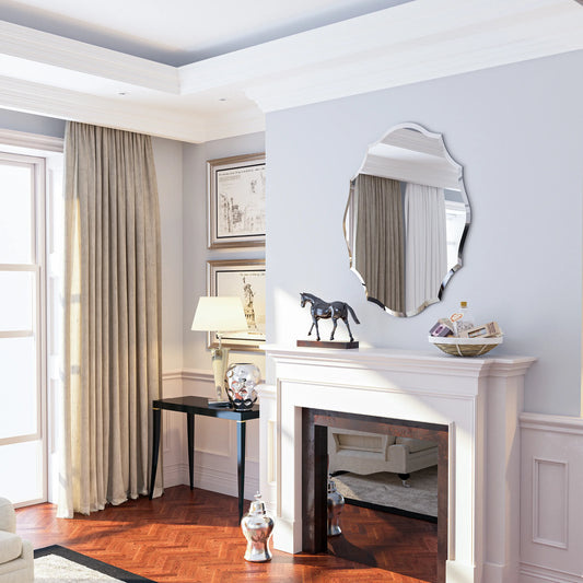 Silver Scalloped Wall Mirror