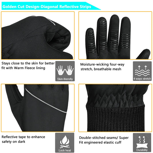 Polar Fleece Touchscreen Cycling Gloves - Non-Slip Sports Gear