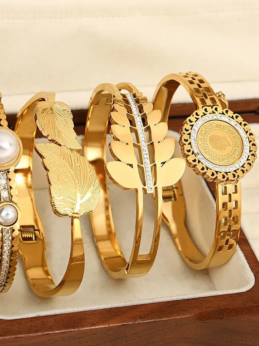 18K Gold Stainless Steel Bracelets for Women