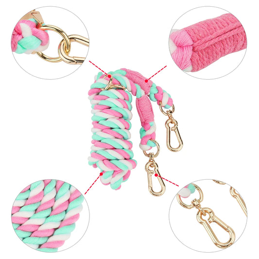Gradient Color Nylon Dog Leash & Harness Set for Stylish Pet