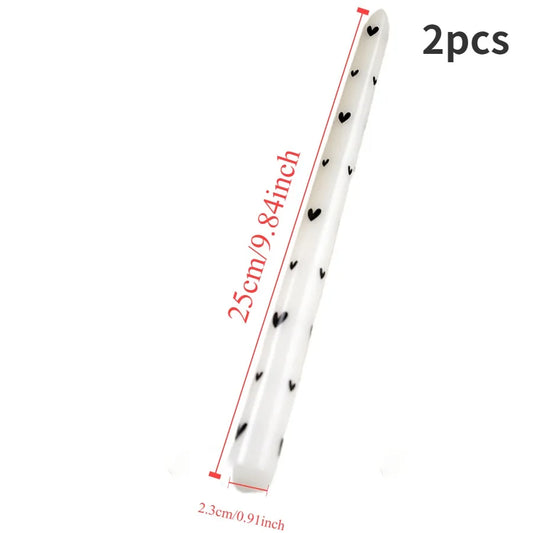 10″ Aesthetic Long Tapered Unscented Candle - Smokeless