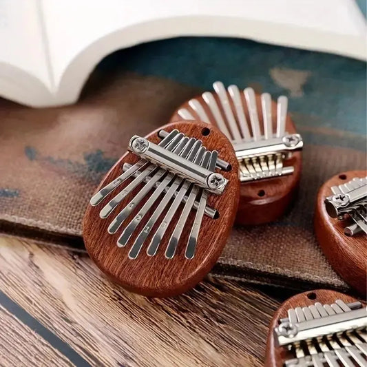 Mini Kalimba en bois à 8 touches - Pendentif piano à pouce en cadeau