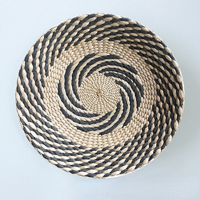Elegant Rattan Grass Weaving Straw Plate for Stylish Home Decor