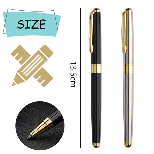 Stainless Steel Ballpoint Pen with Replaceable Refill