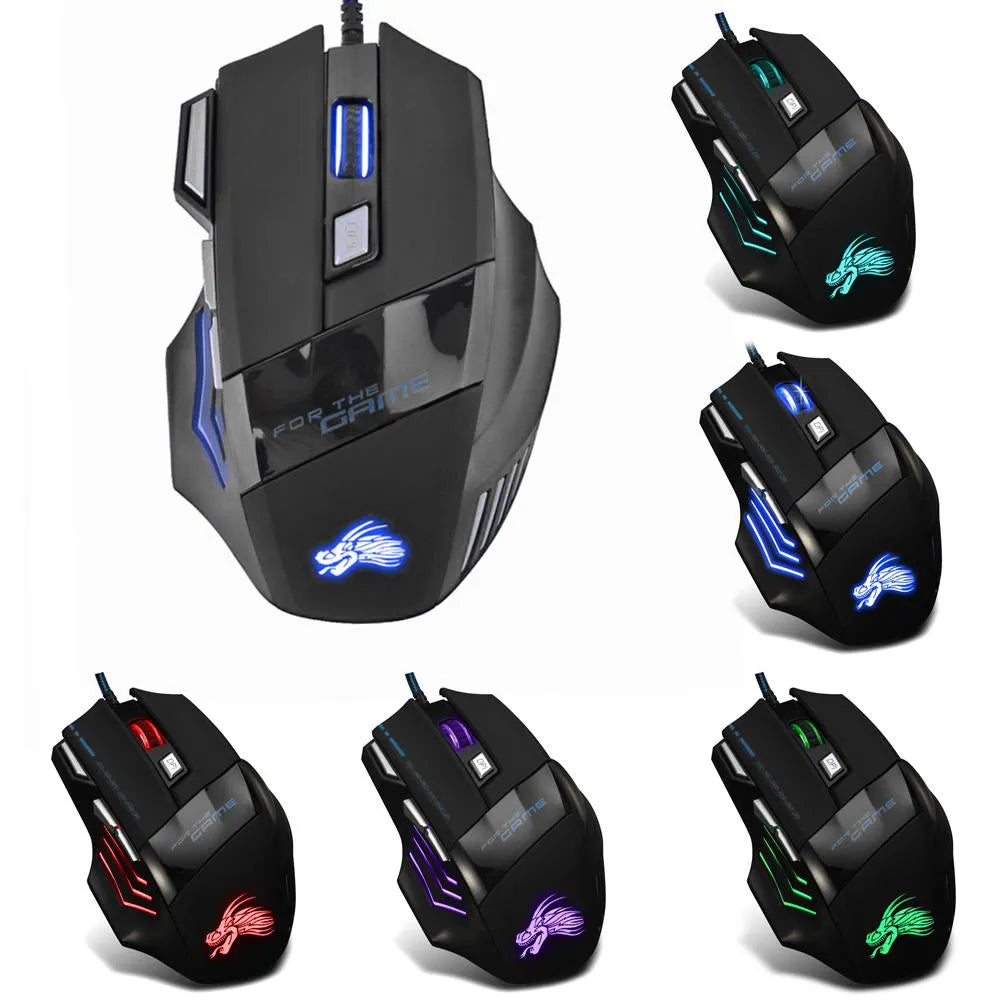7-Button USB Wired Gaming Mouse - 5500 DPI
