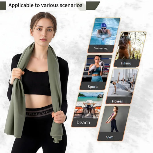 Serviette de sport et de plage légère en microfibre à séchage rapide