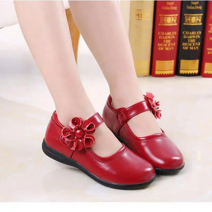 Girl's Leather School Shoes