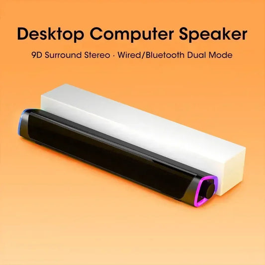 4D Computer Speakers Bluetooth 5.0 Wired Loudspeaker