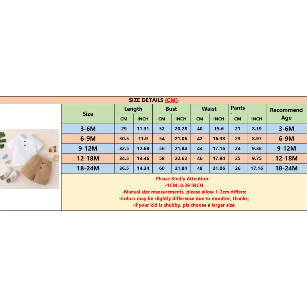 Ensemble de vêtements pour bébé garçon de 1 à 6 ans