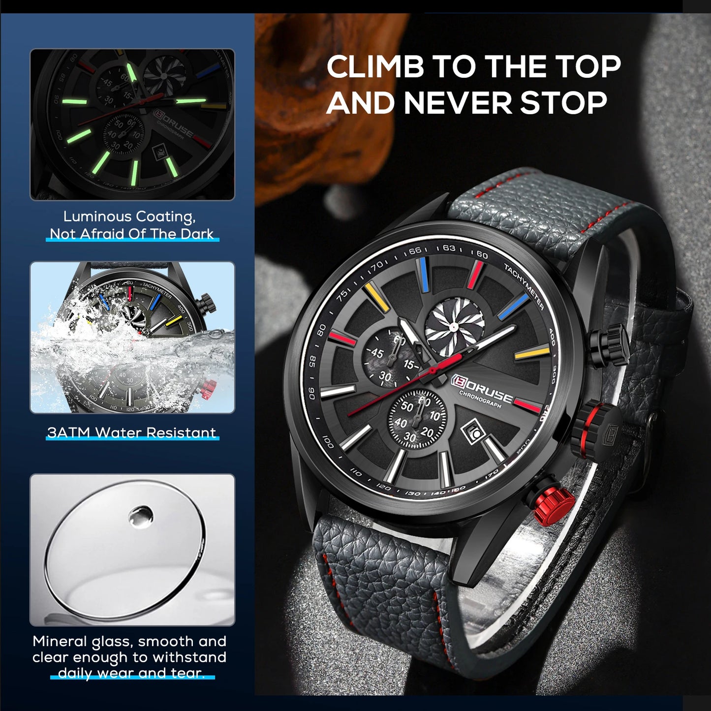 Chrono Military Sports Watch for Men