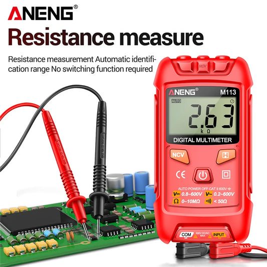 M113 Mini Digital Multimeter - AC/DC Voltage Meter