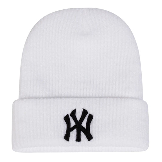 Unisex WY Letter Embroidered Warm Beanie Cap