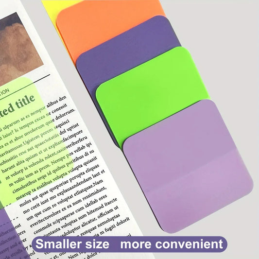 160 Sheets Transparent Sticky Note Memo Pad - 8 Colors/Waterproof Clear Notepad