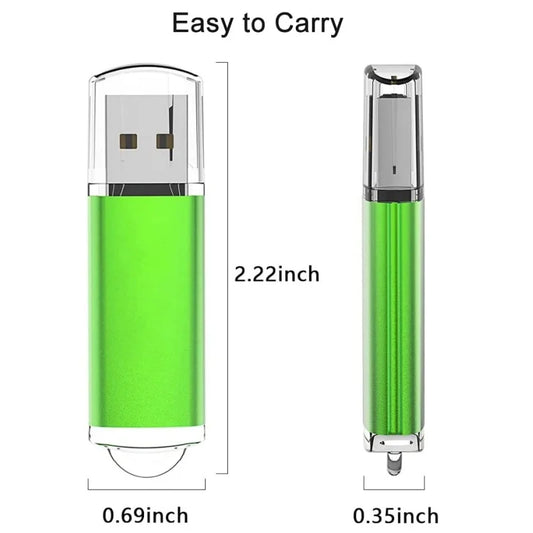 High-Speed Zinc Alloy USB 2.0 Flash Drive - Clear Cap