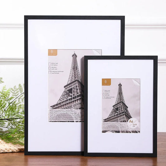 Natural Wooden Photo Frame - Rectangle Design for Wall Hanging