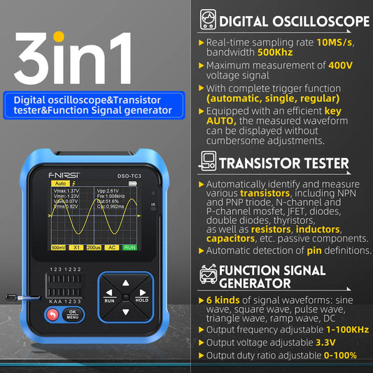 Digitaloszilloskop-Transistortester und Signalgenerator - DSO-TC3