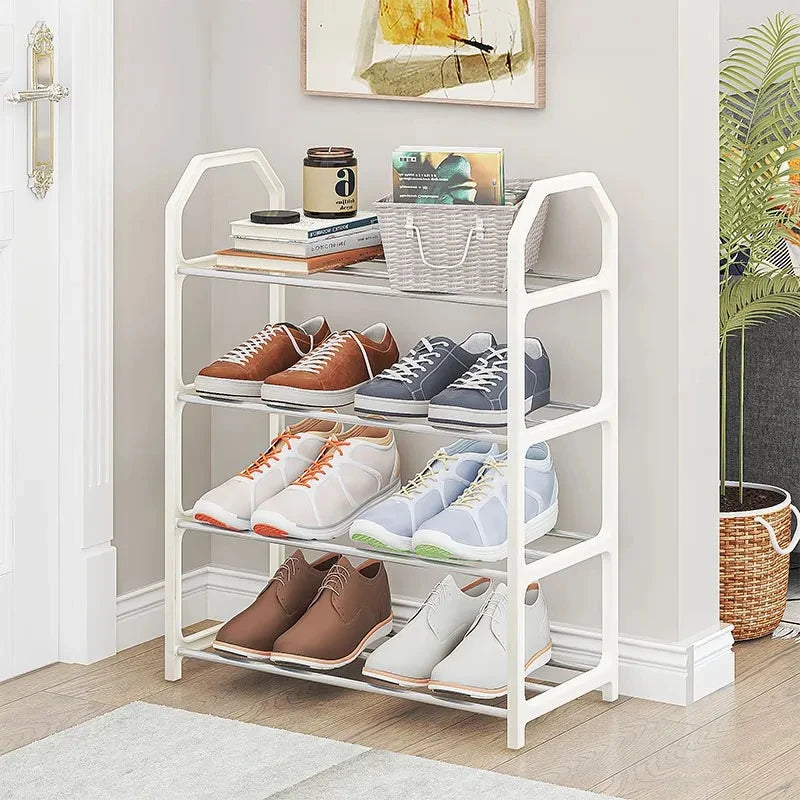4 Layer Stainless Steel Shoe Rack Space Saving Organizer