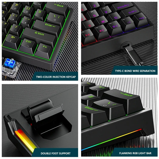 K620 Mini Mechanische RGB-Gaming-Tastatur mit Hintergrundbeleuchtung