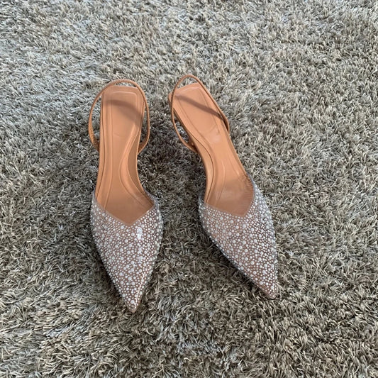 Chaussures de mariée d'été pour femmes, sandales à talons hauts, escarpins de fête, chaussures de mariage à talons hauts, sandales décorées de perles