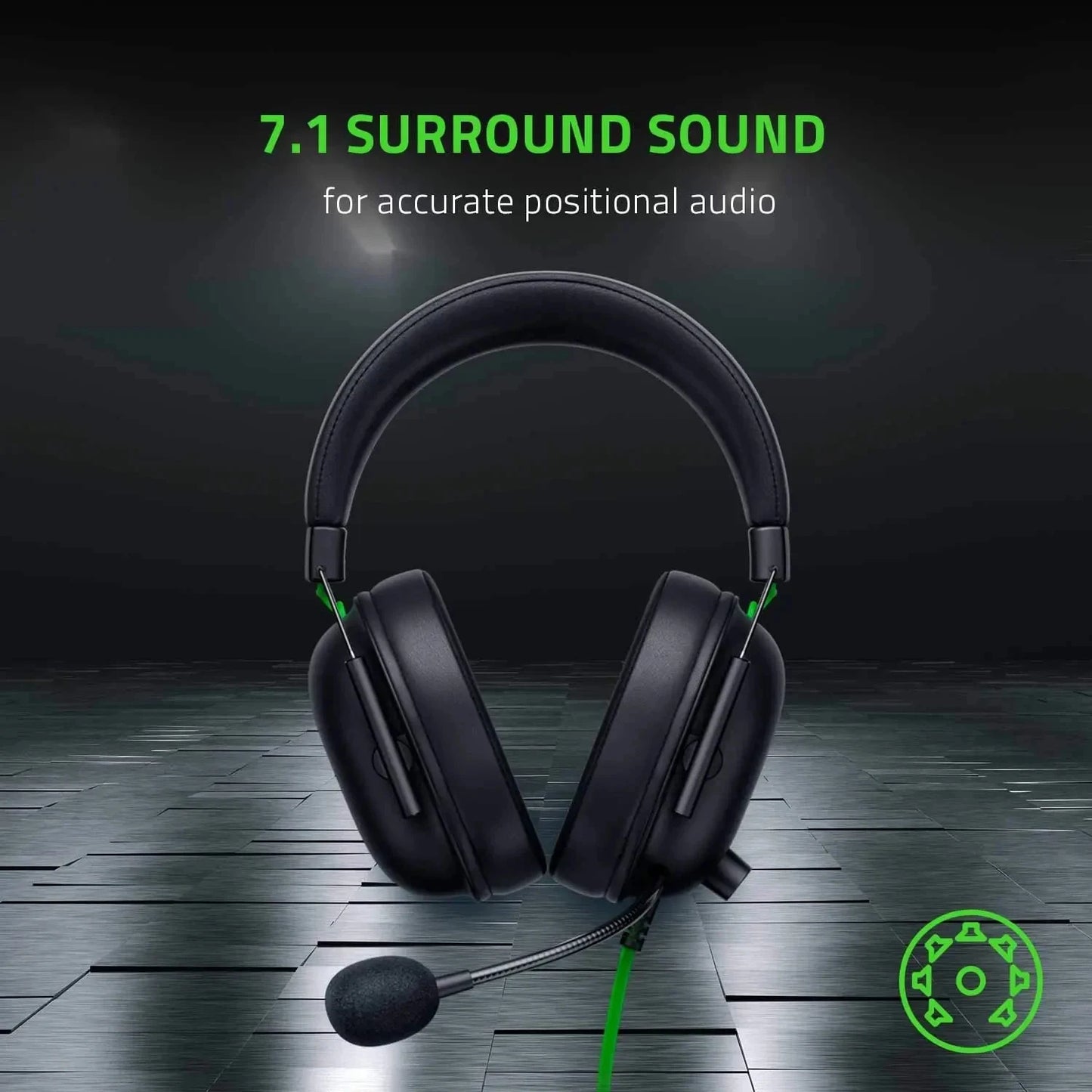 Passive Geräuschunterdrückung 7.1 Surround Sound Hyperclear Cardioid Mic Kabelgebundenes Esporta-Headset