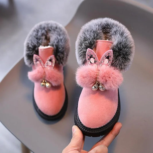 Winter-Mädchen-Prinzessin-Schneestiefel