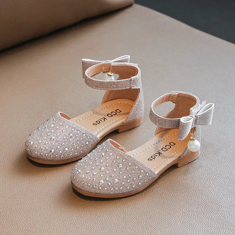Girls Princess Sandals Baby Shoes Brand New Kids Shoes for Wedding Party Bling Summer Flat Sandals Fashion Breathable