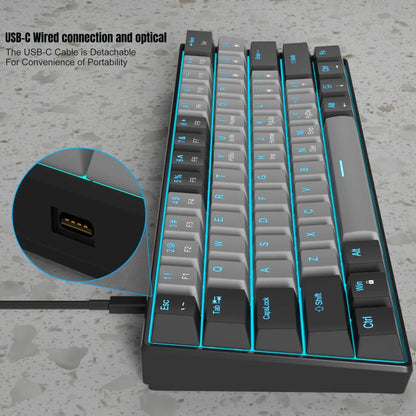 Custom Wired STAR61 Mechanical Gaming Keyboard