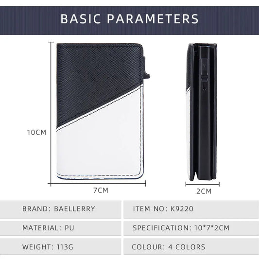 RFID-blockierende Smart-Leder-Geldbörse