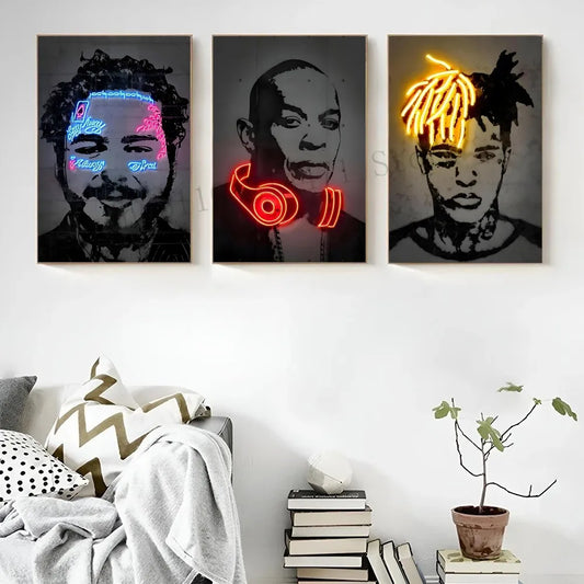 Hip Hop Singers Abstract Wall Art Paintings