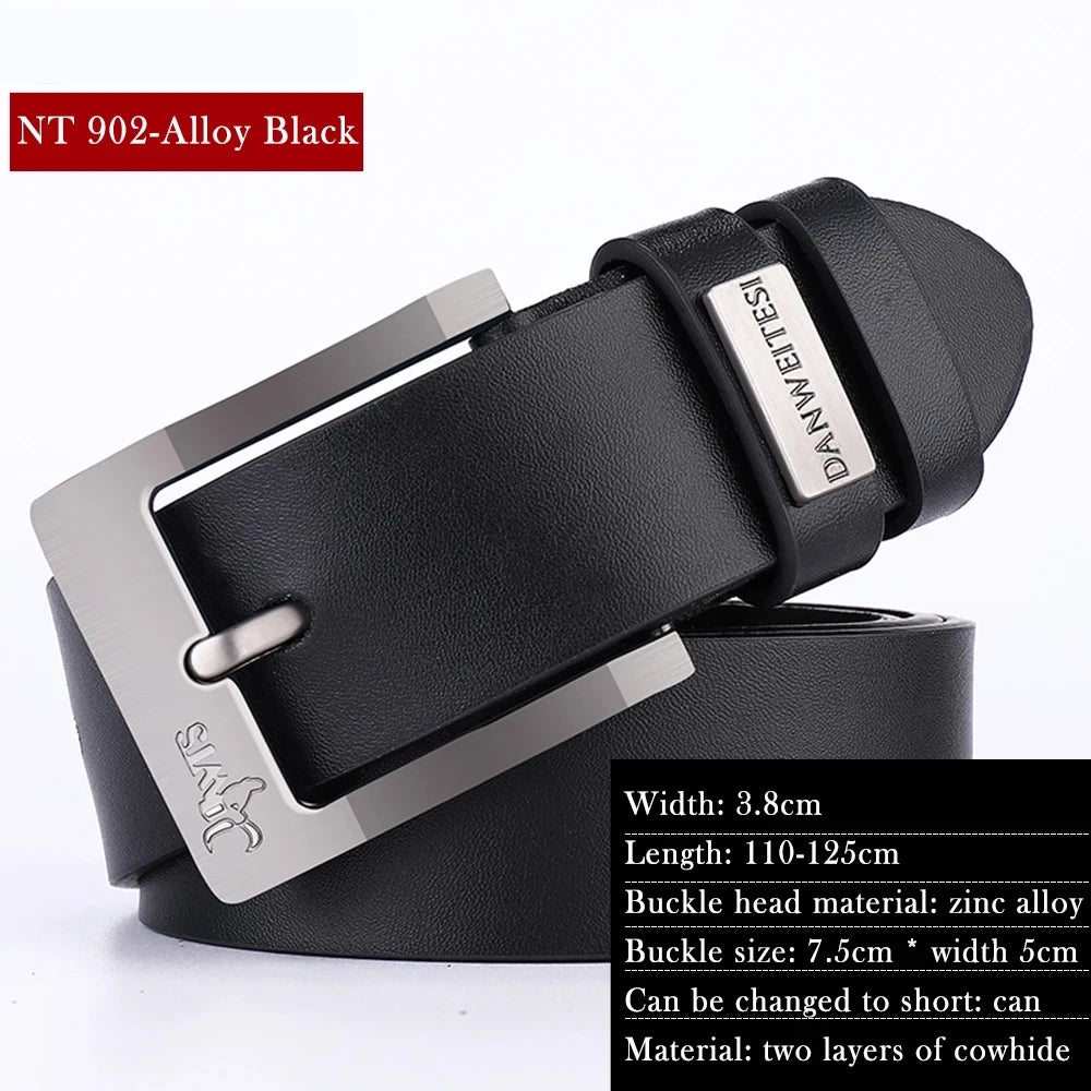 Ceinture en cuir véritable pour hommes