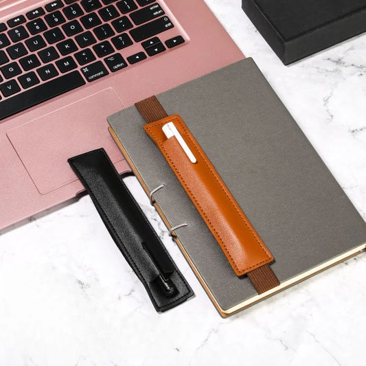 Adjustable Leather Pen Holder for Planner or Notebook