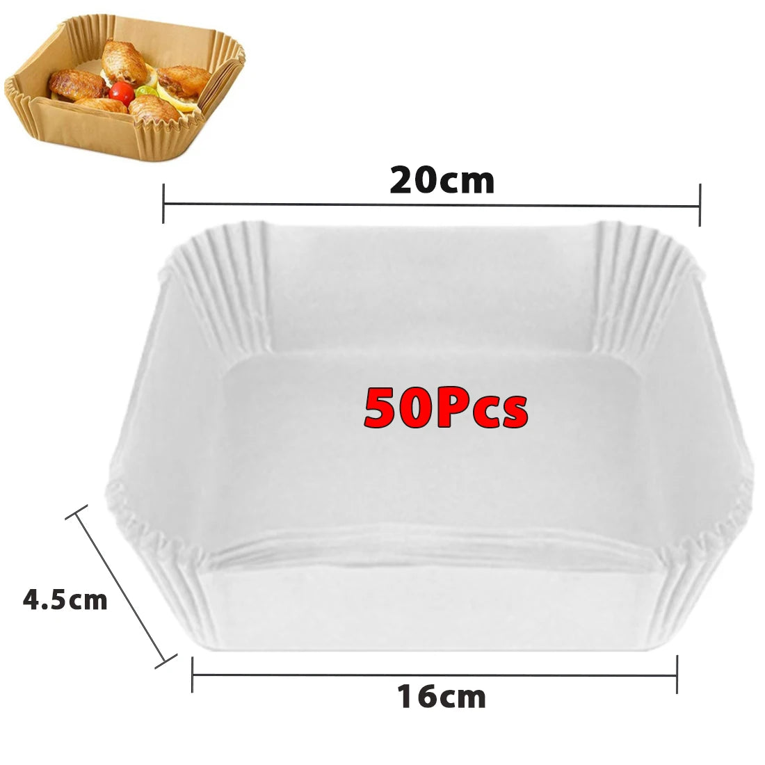 Disposable Nonstick Air Fryer Paper Liners