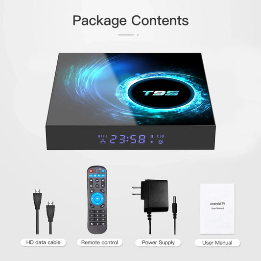 Smart T95 TV Box - Android 10.0, 6K, Bluetooth 5.0, WiFi 2.4G & 5G, 3D Voice, Quad Core, Media Player
