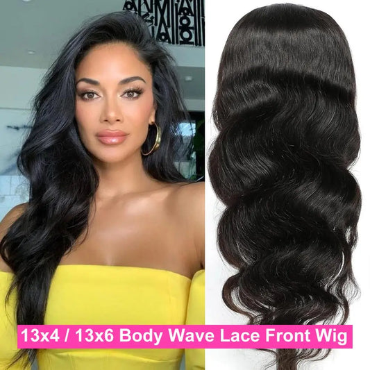 Body Wave Human Hair Lace Frontal Pre-Plucked Women Wig