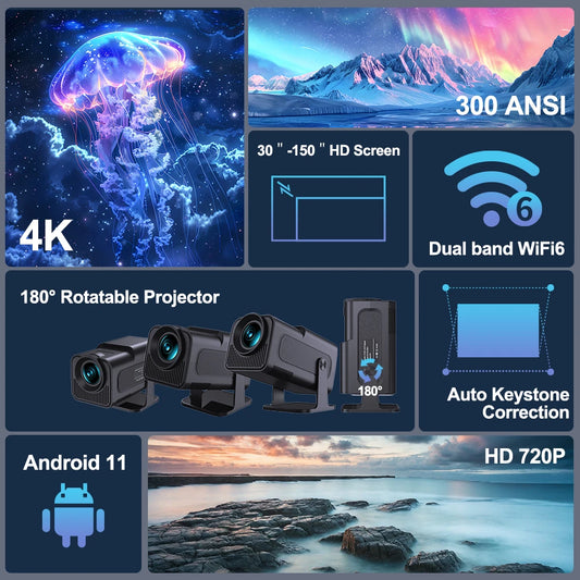 HY320 Mini Projector 4K