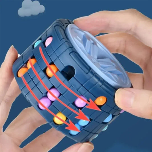 3D Cylinder Cube Toy - Rotating Slide Puzzle Game
