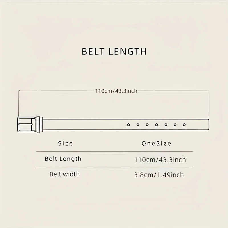 Ceinture en cuir à rivets pour hommes