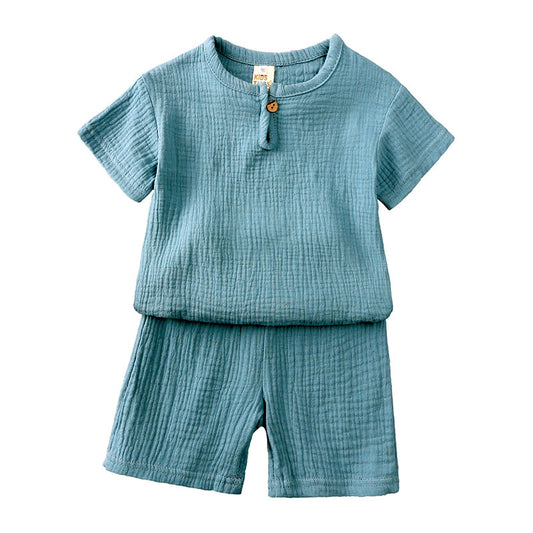 Ensembles de tenues d'été en coton et lin pour enfants