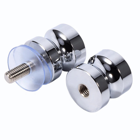 Aluminum Alloy Glass Door Handle - 1.1" Dia Knob for Bathroom & Cabinet with Screw